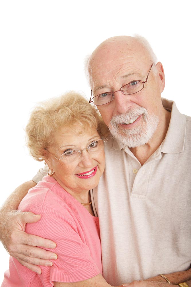 Happy senior couple after successful cataract surgery recovery